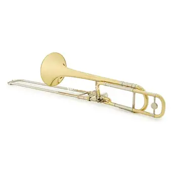 Нова марка Bach TB502B Студентски Bb/F тромбон, жълт месинг с корпус и мундштуком, Безплатна доставка