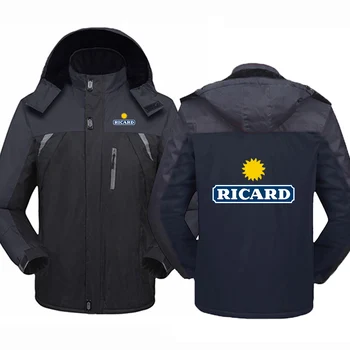 2023 Нов мъжки модерен зимни hoody RICARD от плътен памук с принтом, удобна ветрозащитная яке с цип за катерене, палто