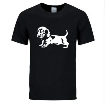 Лятна модна марка дрехи 2019, ново кученце дакел. Любителите на кучета са мъжка тениска, забавен хлопковую тениска с къс ръкав