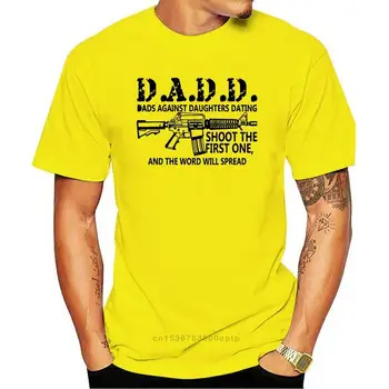 Нова тениска DADD Dad Againts Дъщерите, Бяла Обикновена от 100% Памук, 2018 Модната Марка, Мъжки Блузи, Градинска тениска, Однотонная