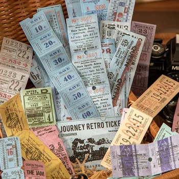 Vintage Бил билет канцелярскими етикети пакет САМ Дневник украса scrapbooking албум дневник боклуци сметка на етикета стикер