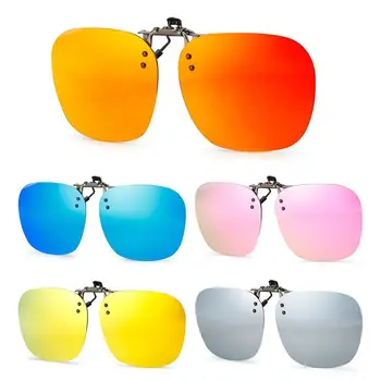 Поляризирани слънчеви очила с клипсой без рамки, метални клипса, Удобни мулти фасетиран нюанси UV400, сгъваеми слънчеви очила за предписване на очила